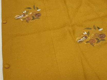 平和屋着物＃中国三大刺繍　スワトウ刺繍　道行コート　リバーシブル　雪輪文箱花文　ロング丈　正絹　逸品　未使用　CAAW4916dy