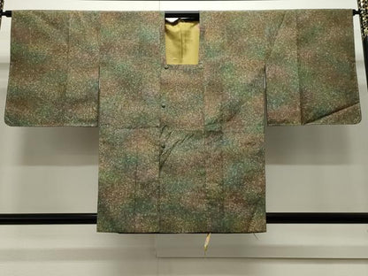 平和屋着物∞道行コート　紬地　霞文　正絹　逸品　未使用　CAAW4922dy