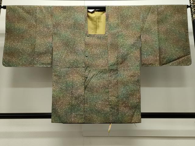 平和屋着物∞道行コート　紬地　霞文　正絹　逸品　未使用　CAAW4922dy