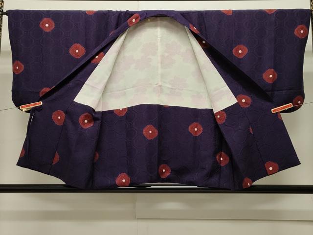 平和屋着物∞道中着 総絞り 七宝文 正絹 逸品 CAAW4936dy