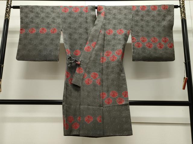 平和屋着物∞道中着 渦巻き文 ロング丈 正絹 逸品 CAAW4940dy