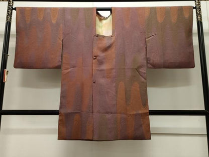 平和屋着物∞道行コート 吉祥文 ロング丈 正絹 逸品 CAAW4945dy