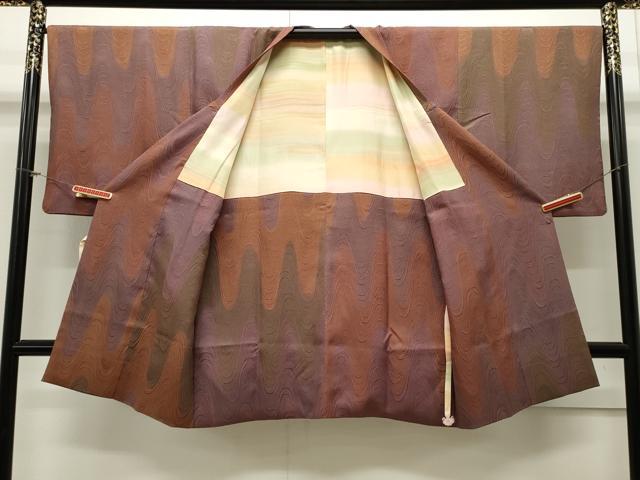 平和屋着物∞道行コート 吉祥文 ロング丈 正絹 逸品 CAAW4945dy