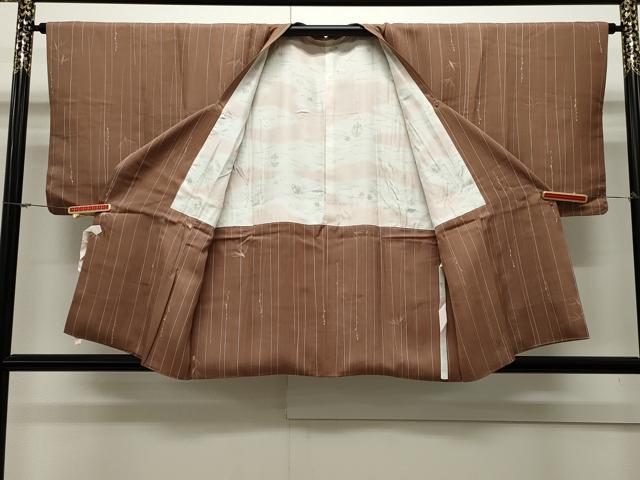 平和屋着物∞道行コート 笹文 正絹 逸品 CAAW4949dy