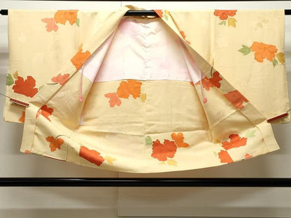 平和屋着物∞羽織 地紋起こし 舞花文 正絹 逸品 CAAW4953dy