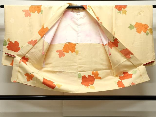 平和屋着物∞羽織 地紋起こし 舞花文 正絹 逸品 CAAW4953dy