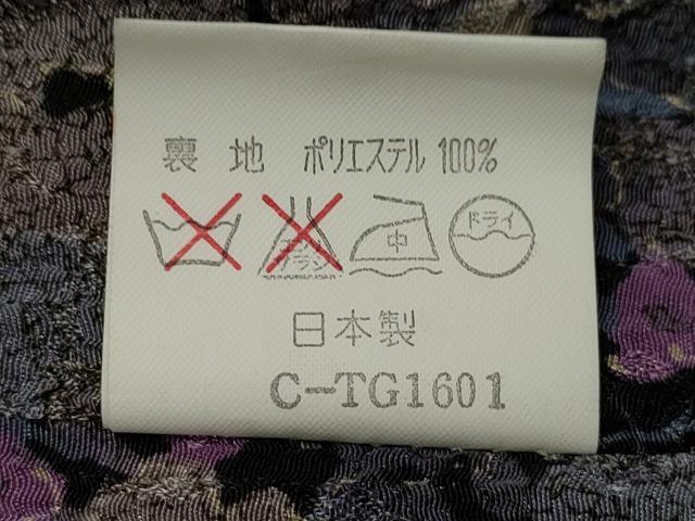 平和屋着物＃道中着　リバーシブル　黒地　洗える着物　CAAW4954dy