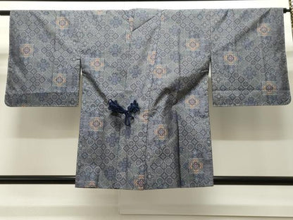 平和屋着物∞道中着 紬地 切嵌花文 正絹 逸品 未使用 CAAW4955dy