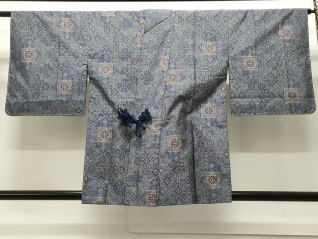 平和屋着物∞道中着 紬地 切嵌花文 正絹 逸品 未使用 CAAW4955dy