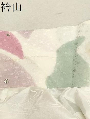 平和屋着物∞道中着　地紙文　暈し染め　正絹　逸品　CAAW4966dy