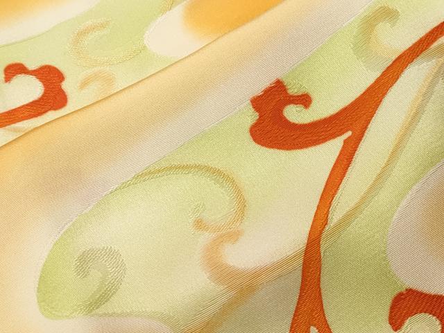 平和屋着物∞道行コート　地紋起こし　唐草文　暈し染め　正絹　逸品　CAAW4967dy