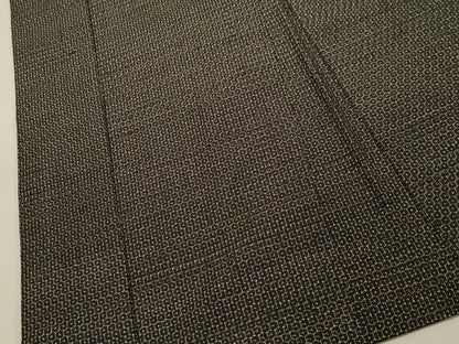 平和屋着物∞男性　羽織　紬地　80亀甲　総詰め　黒地　正絹　逸品　CAAW4968dy