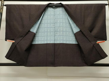 平和屋着物∞男性 羽織 紬地 霞文 高島屋扱い 正絹 逸品 CAAW4970dy