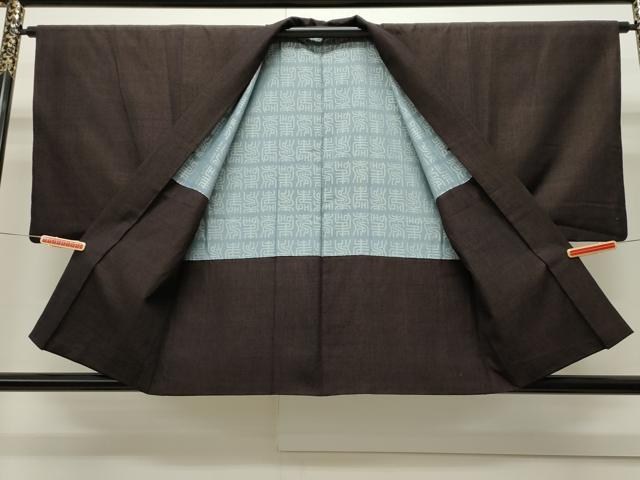 平和屋着物∞男性 羽織 紬地 霞文 高島屋扱い 正絹 逸品 CAAW4970dy