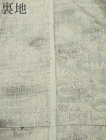 平和屋着物∞道中着 単衣 紬地 流水風景文 ロング丈 正絹 逸品 CAAW4977dy