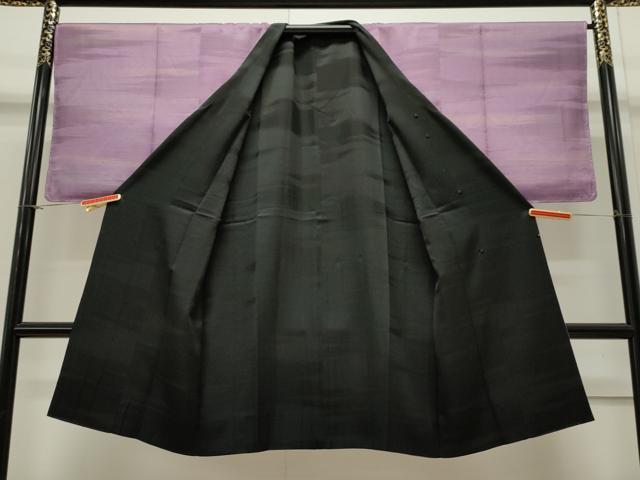 平和屋着物＃道行コート　リバーシブル　霞文　ロング丈　正絹　逸品　未使用　CAAW4980dy