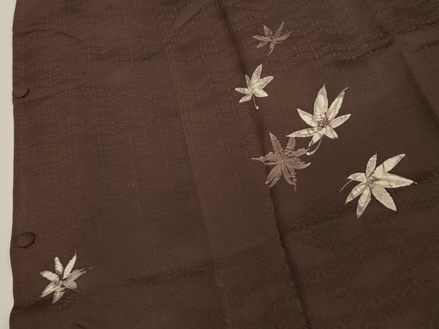 平和屋着物∞道行コート　舞葉文　正絹　逸品　CAAW4988dy
