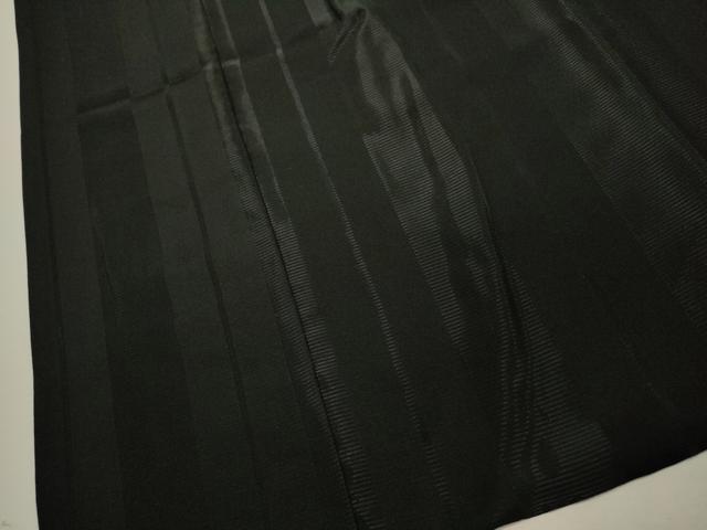 平和屋着物＃道中着　間道　黒地　ロング丈　正絹　逸品　CAAW4998dy