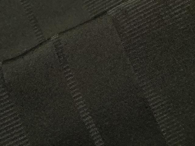 平和屋着物＃道中着　間道　黒地　ロング丈　正絹　逸品　CAAW4998dy