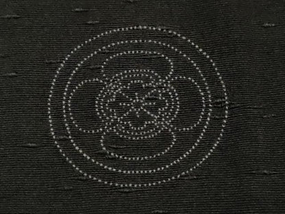 平和屋着物∞男性　紋付羽織　紬地　黒地　正絹　逸品　CAAW5001dy