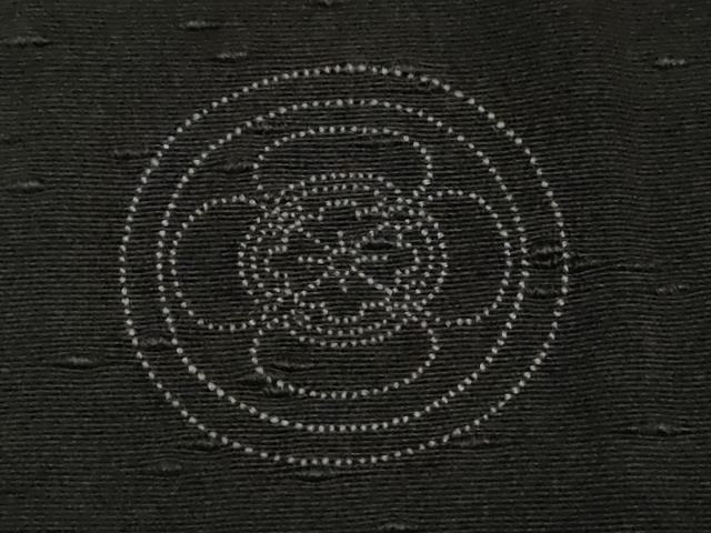 平和屋着物∞男性　紋付羽織　紬地　黒地　正絹　逸品　CAAW5001dy