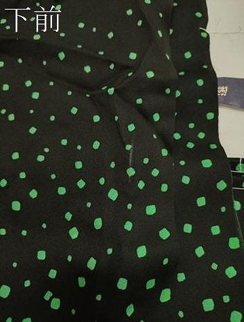平和屋着物∞羽織 箔チラシ 黒地 衿付き 仮絵羽 正絹 逸品 CAAW5010dy