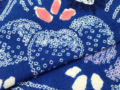 平和屋着物∴夏物 浴衣 有松鳴海絞り 菖蒲 綿 逸品 CAAW5016dy