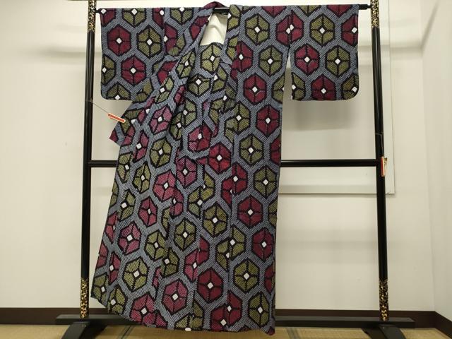 平和屋着物∴夏物 浴衣 有松鳴海絞り 亀甲文 綿 逸品 未使用 CAAW5019dy
