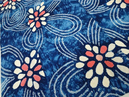 平和屋着物∴夏物 浴衣 有松鳴海絞り 舞花文 綿 逸品 CAAW5032dy