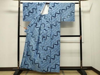 平和屋着物∴夏物 浴衣 有松鳴海絞り 吉祥文 綿 逸品 CAAW5036dy