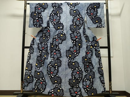 平和屋着物∴夏物 浴衣 有松鳴海絞り 草木文 綿 逸品 CAAW5039dy