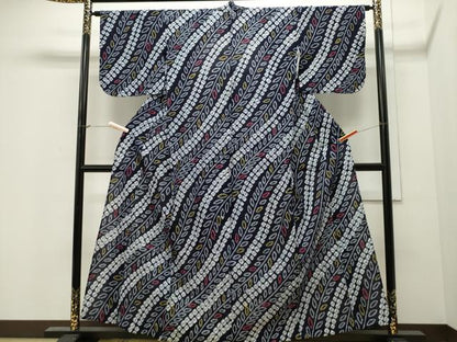 平和屋着物∴夏物 浴衣 有松鳴海絞り 草木文 綿 逸品 CAAW5042dy