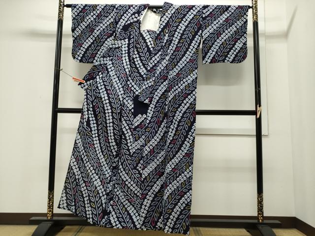 平和屋着物∴夏物 浴衣 有松鳴海絞り 草木文 綿 逸品 CAAW5042dy