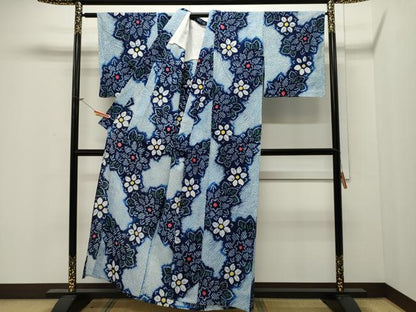 平和屋着物∴夏物　浴衣　有松鳴海絞り　草花文　綿　逸品　未使用　CAAW5046dy