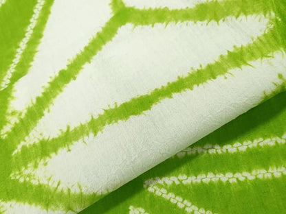 平和屋着物∴夏物　浴衣　有松鳴海絞り　麻の葉文様　綿　逸品　CAAW5051dy