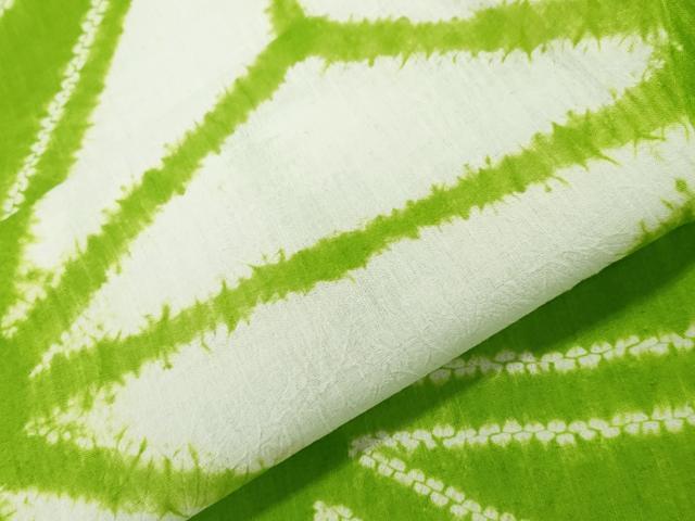 平和屋着物∴夏物　浴衣　有松鳴海絞り　麻の葉文様　綿　逸品　CAAW5051dy