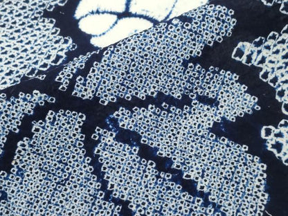 平和屋着物∴夏物　浴衣　有松鳴海絞り　蔦の葉文　綿　逸品　CAAW5055dy