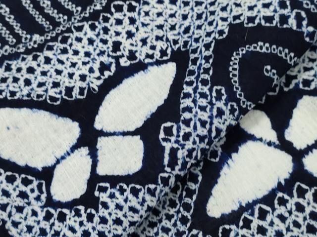 平和屋着物∴夏物 浴衣 有松鳴海絞り 舞蝶文 綿 逸品 CAAW5056dy