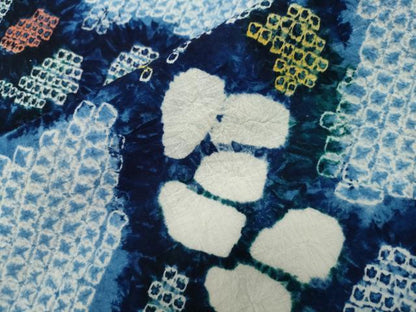 平和屋着物∴夏物 浴衣 有松鳴海絞り 吉祥文 綿 逸品 CAAW5057dy
