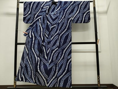 平和屋着物∴夏物 浴衣 有松鳴海絞り 吉祥文 綿 逸品 CAAW5060dy