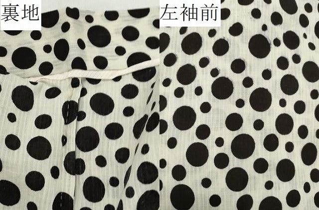 平和屋着物∴夏物 浴衣 水玉 綿 CAAW5063dy