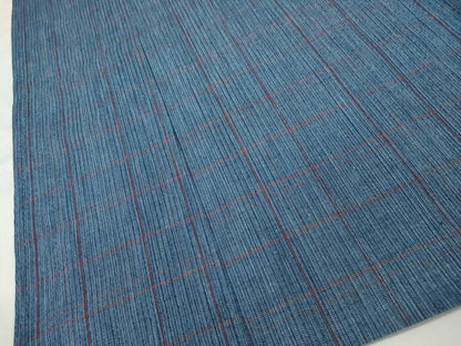 平和屋着物∴夏物 阿波しじら織 浴衣 格子柄 綿 逸品 未使用 CAAW5065dy