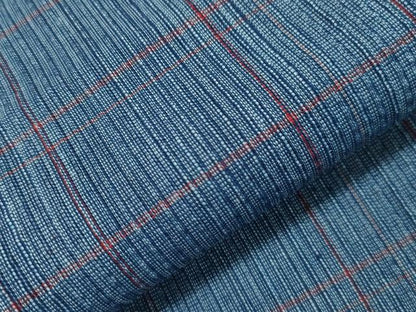 平和屋着物∴夏物 阿波しじら織 浴衣 格子柄 綿 逸品 未使用 CAAW5065dy