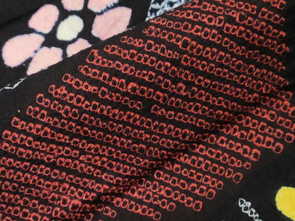 平和屋着物∴夏物 浴衣 有松鳴海絞り 扇面花文 綿 逸品 CAAW5078dy