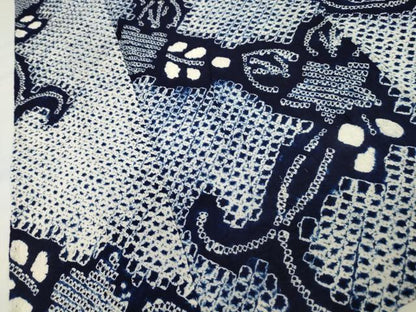 平和屋着物∴夏物 浴衣 有松鳴海絞り 草花文 綿 逸品 CAAW5081dy