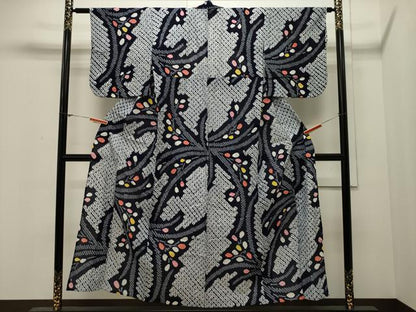 平和屋着物∴夏物 浴衣 有松鳴海絞り 草木文 綿 逸品 CAAW5086dy