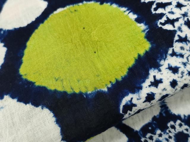 平和屋着物∴夏物 浴衣 有松鳴海絞り 花繋ぎ文 綿 逸品 CAAW5090dy