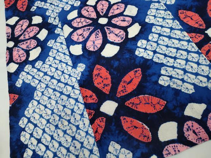 平和屋着物∴夏物　浴衣　有松鳴海絞り　花繋ぎ文　綿　逸品　CAAW5094dy