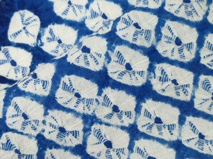 平和屋着物∴夏物　浴衣　有松鳴海絞り　花繋ぎ文　綿　逸品　CAAW5094dy