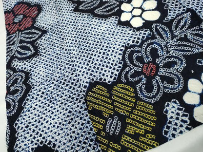 平和屋着物∴夏物 浴衣 有松鳴海絞り 花繋ぎ文 綿 逸品 CAAW5096dy